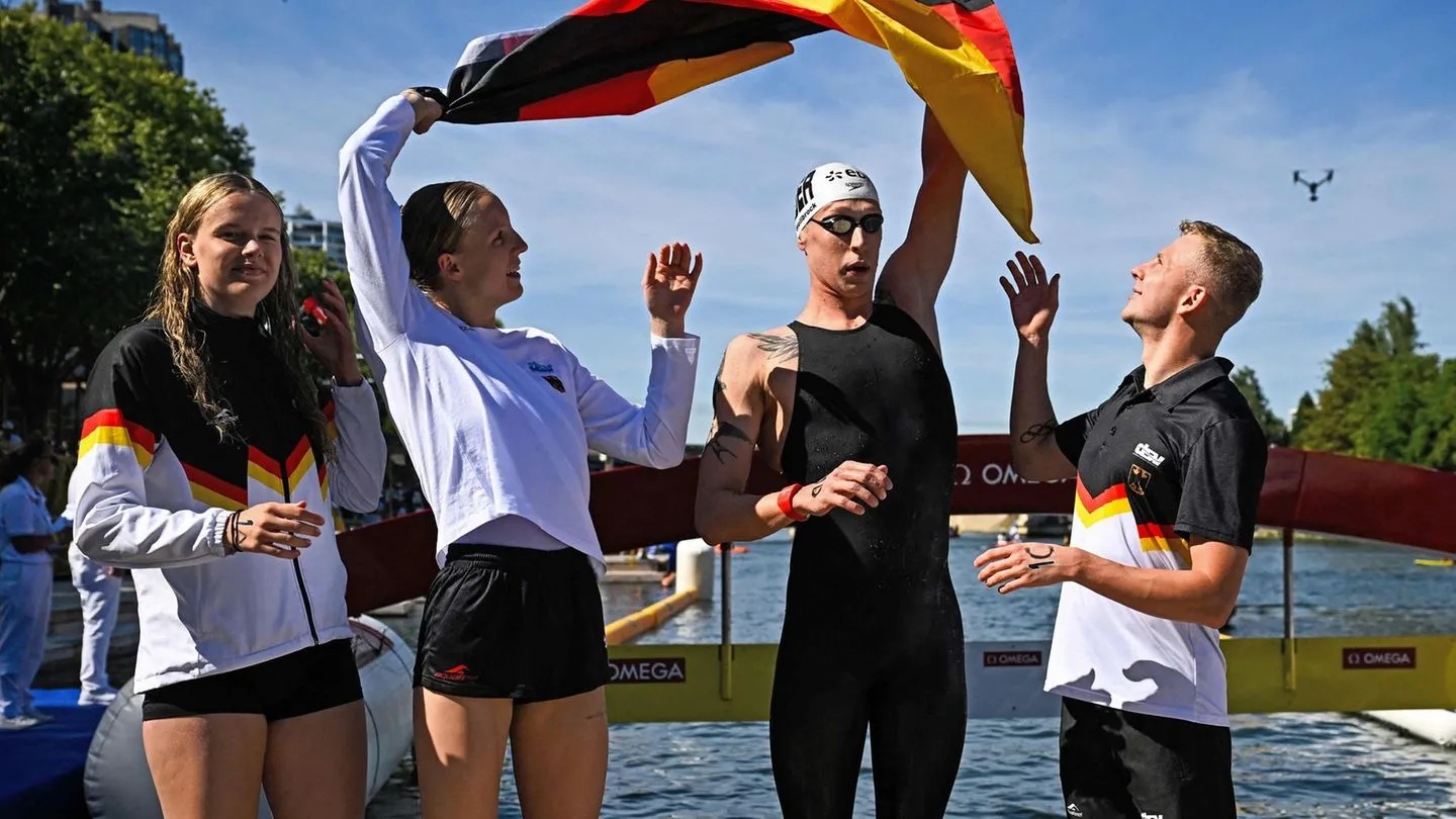 Schwimmen in Paris: „Nicht erträumt“ – Wellbrock sichert mit Staffel Deutschlands drittes EM-Gold