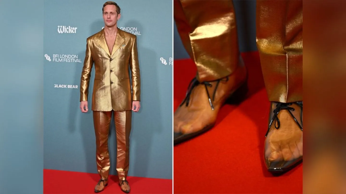 Alexander Skarsgård sorgt mit transparenten Schuhen für Aufsehen