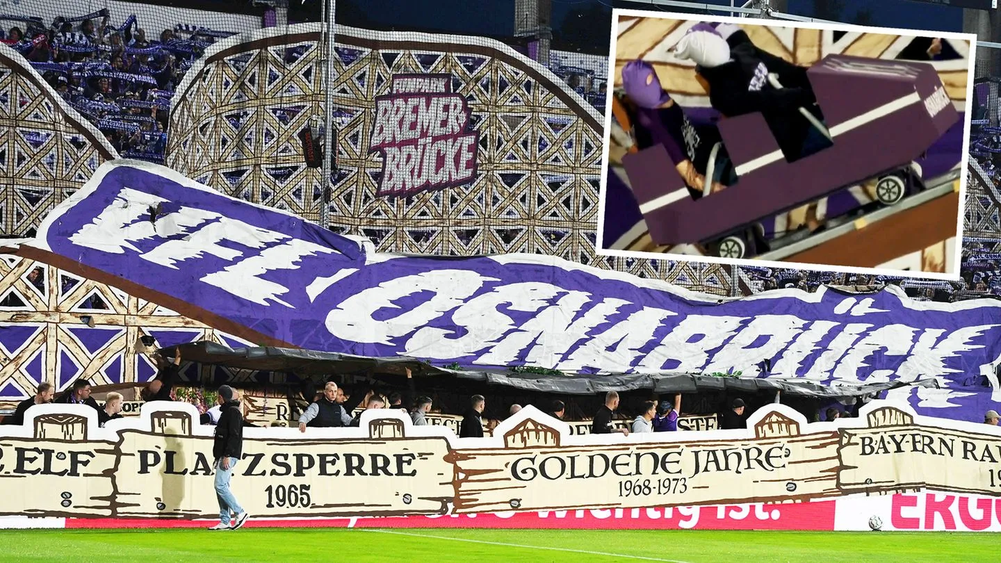 DFB-Pokal gegen Bayern: Osnabrück sorgt mit spektakulärer Achterbahn-Choreo für Begeisterung