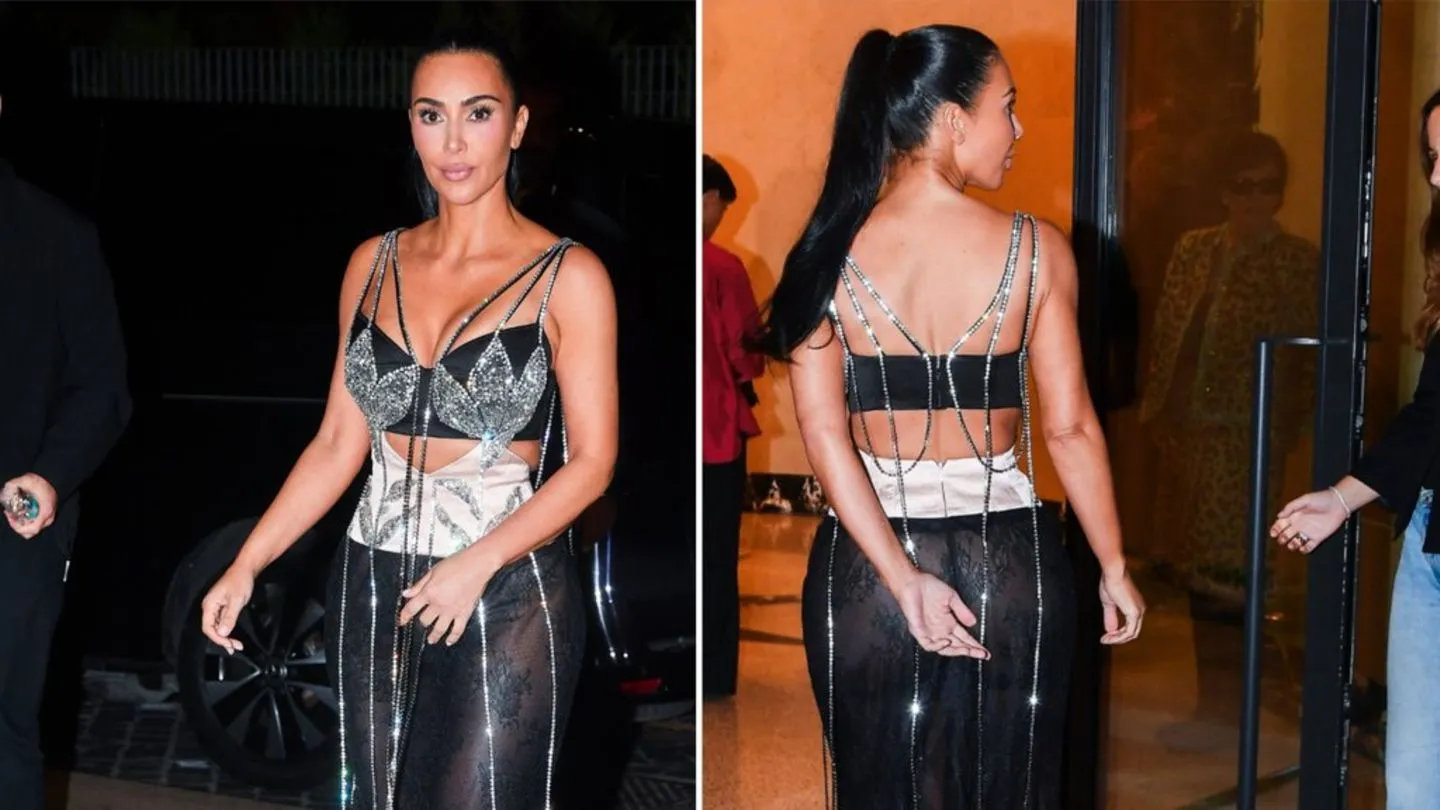 Kim Kardashian in Rom: Mit einem überraschend durchsichtigen Rock sorgt sie für Aufsehen